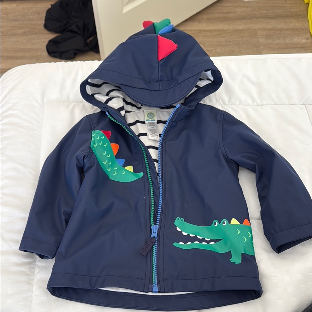 Kids Navy Alligator Raincoat